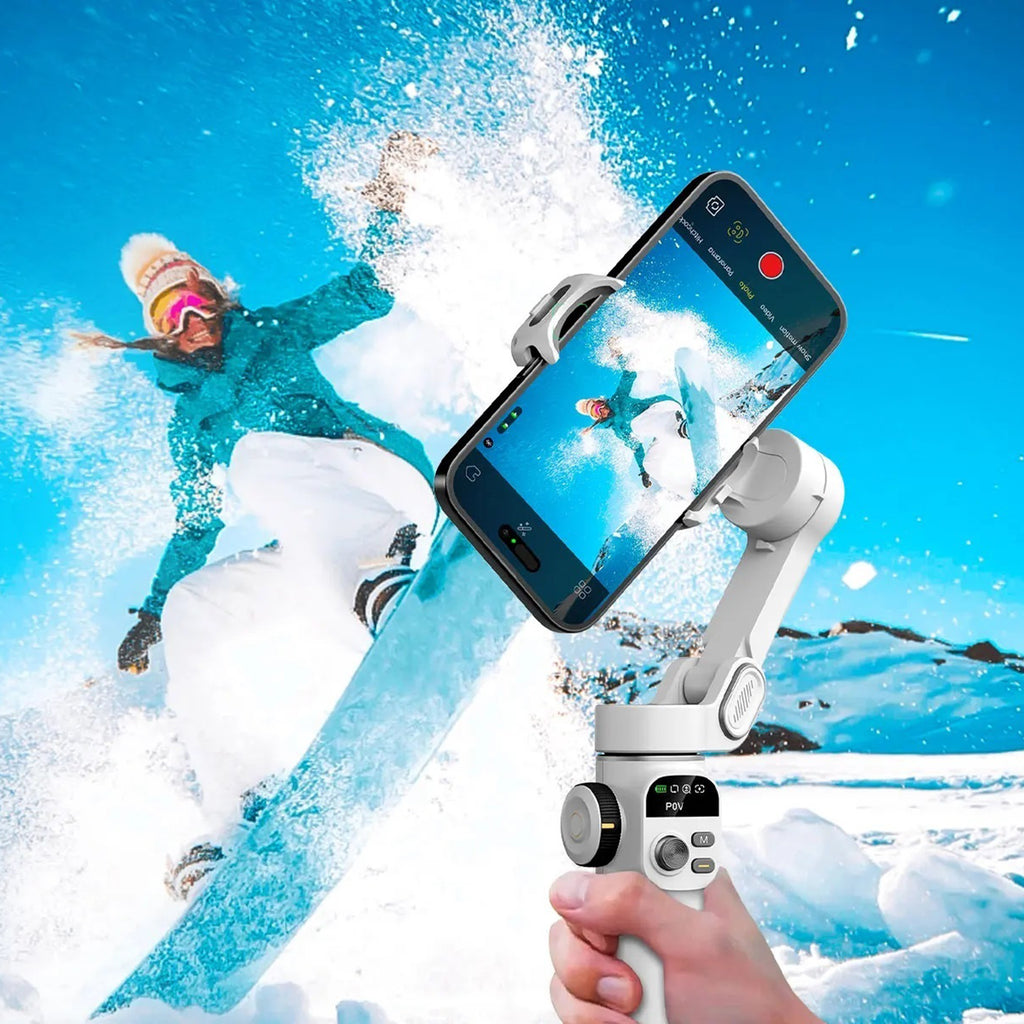 AOCHUAN X2 OLED Screen Gimbal Stabilizer for Smartphone AI Tracking 3-Axis Handheld Phone Stabilizer with Extension Rod