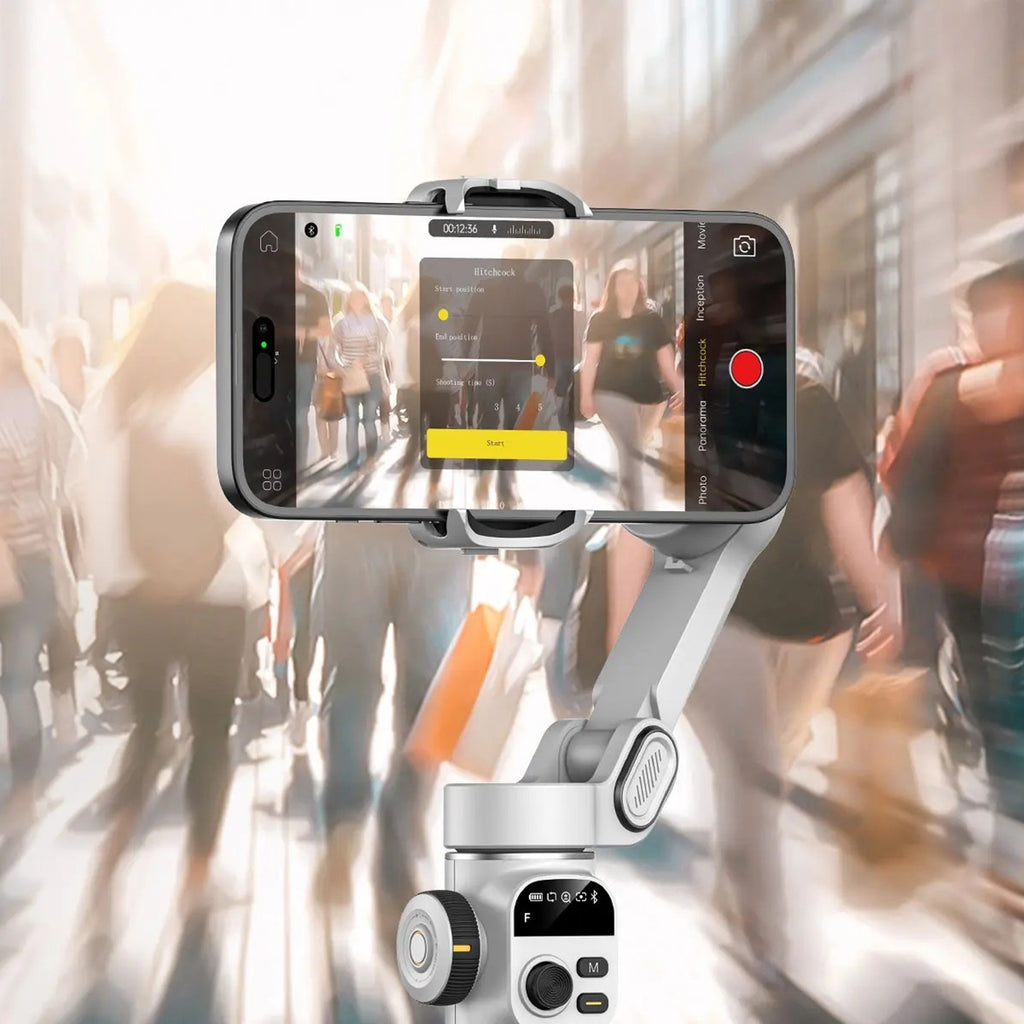 AOCHUAN X2 OLED Screen Gimbal Stabilizer for Smartphone AI Tracking 3-Axis Handheld Phone Stabilizer with Extension Rod