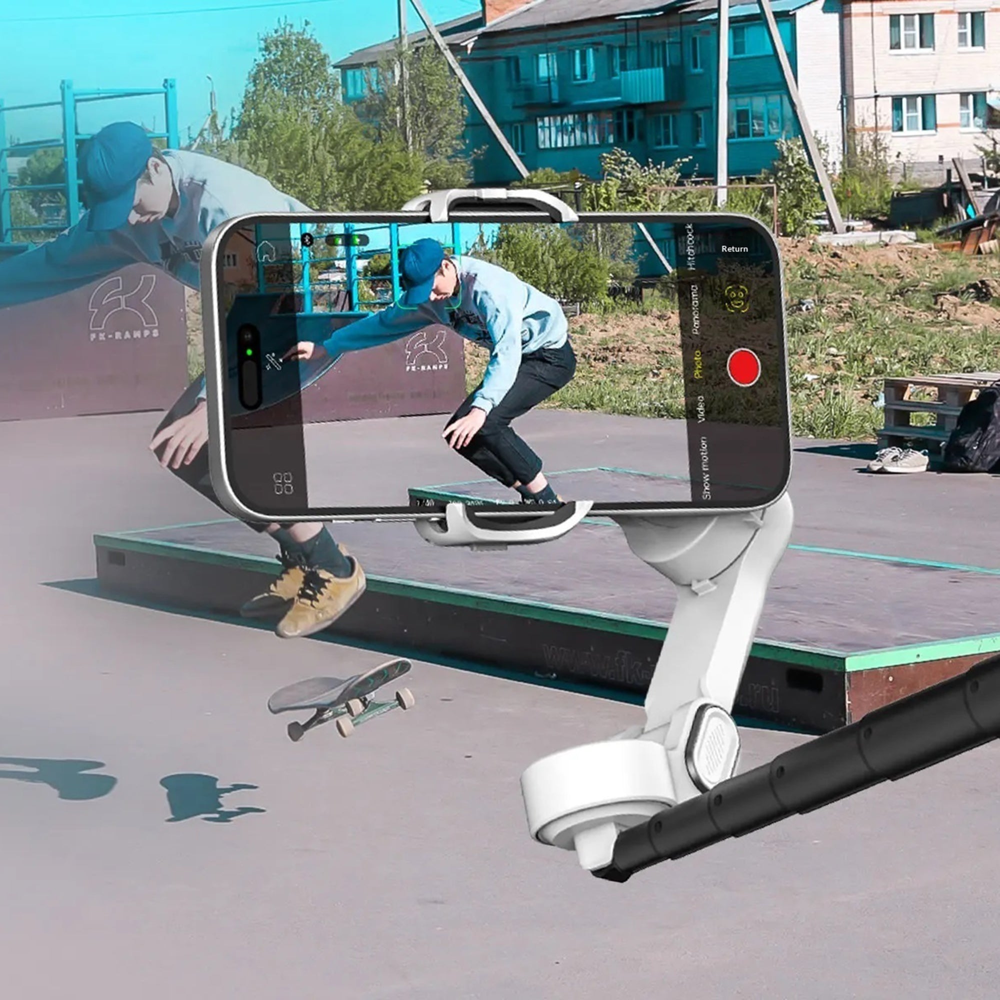AOCHUAN X2 OLED Screen Gimbal Stabilizer for Smartphone AI Tracking 3-Axis Handheld Phone Stabilizer with Extension Rod
