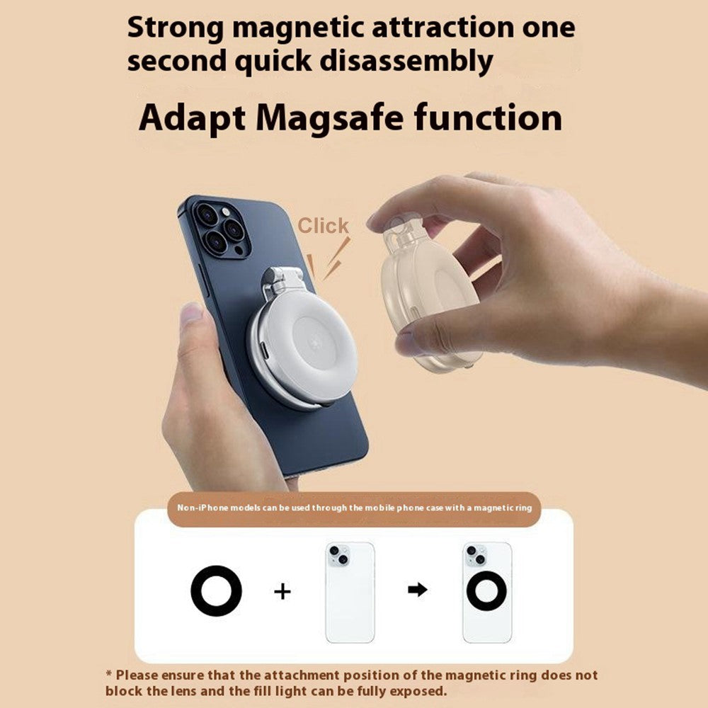 TELESIN S5-BGD-01 Phone Magnetic Beauty Fill Light Selfie Mirror Rotatable Pocket Light