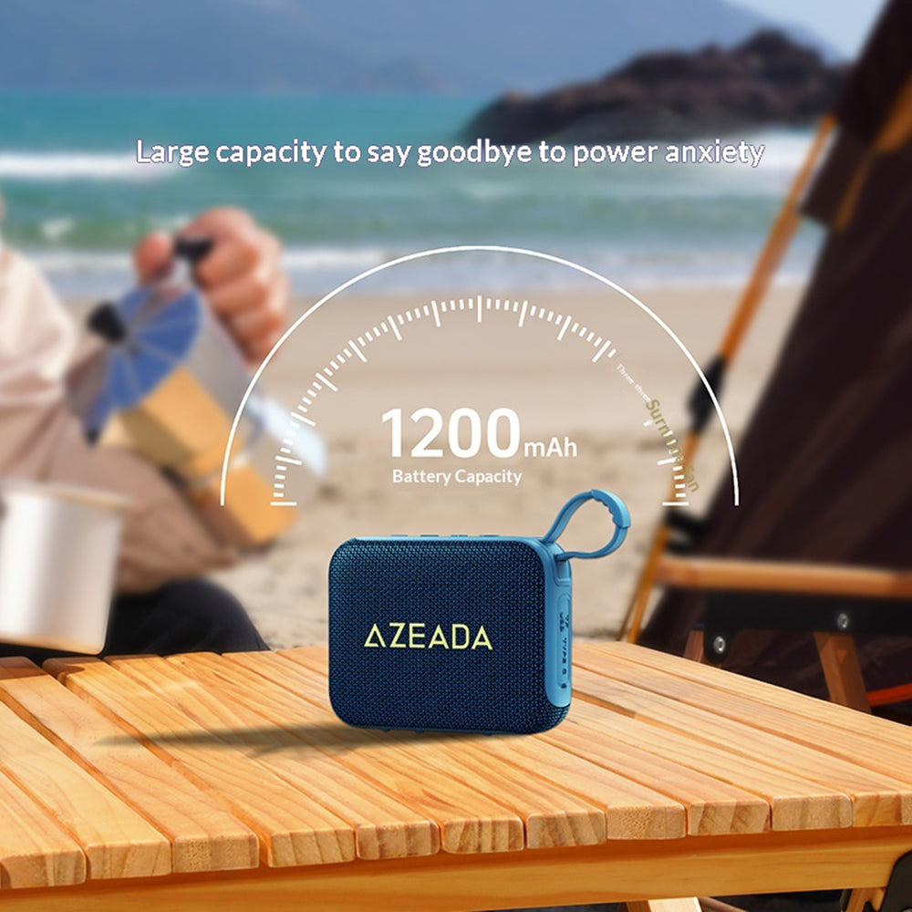 AZEADA AZ-S01 Waterproof Bluetooth Speaker – Fabric Design, TWS Pairing