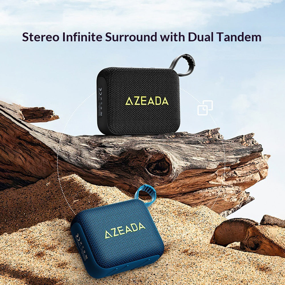 AZEADA AZ-S01 Waterproof Bluetooth Speaker – Fabric Design, TWS Pairing
