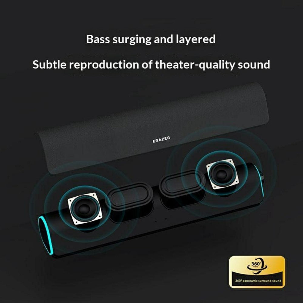 ERAZER W05 Desktop Gaming Speakers – RGB LED, Dual Driver, 8W Sound