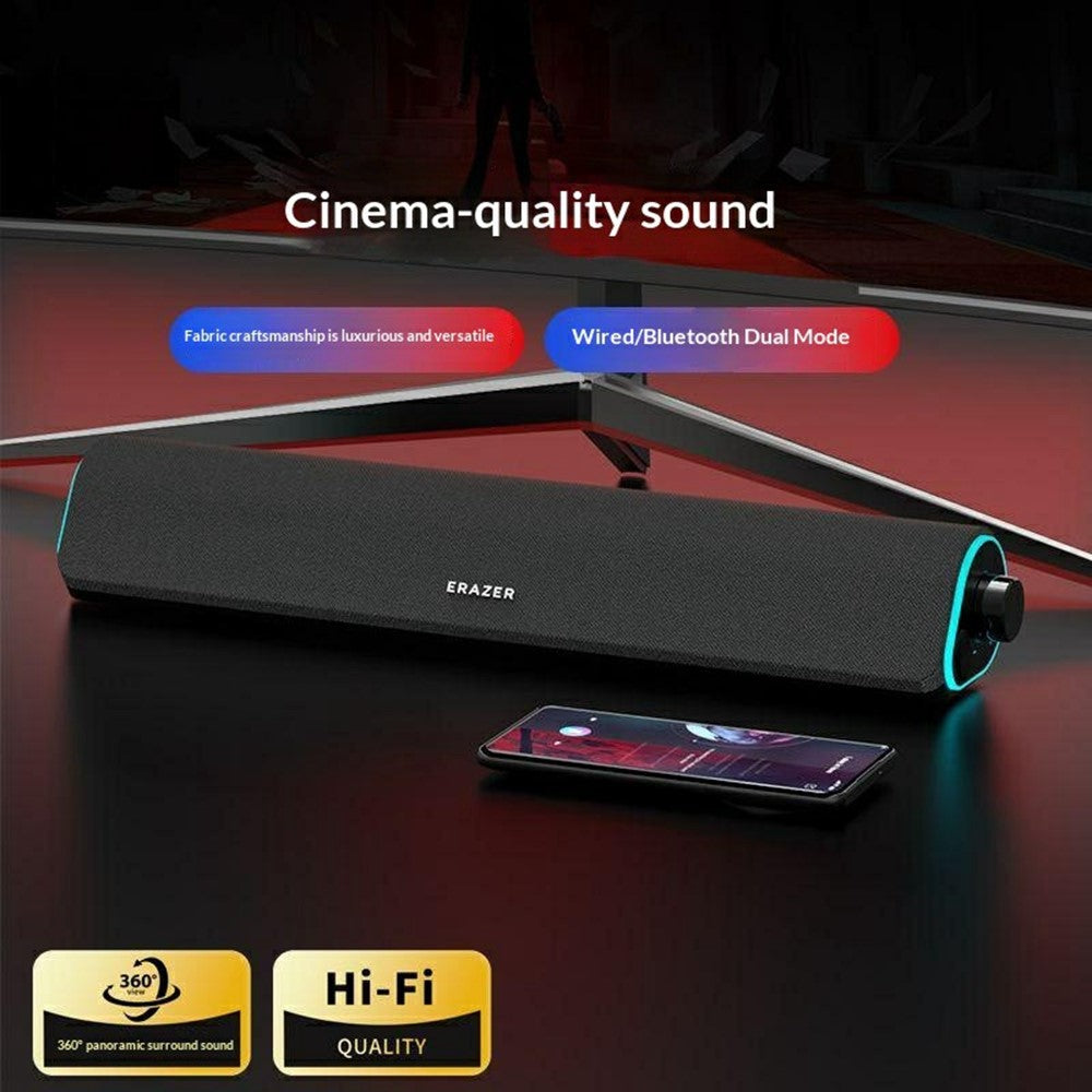 ERAZER W05 Desktop Gaming Speakers – RGB LED, Dual Driver, 8W Sound