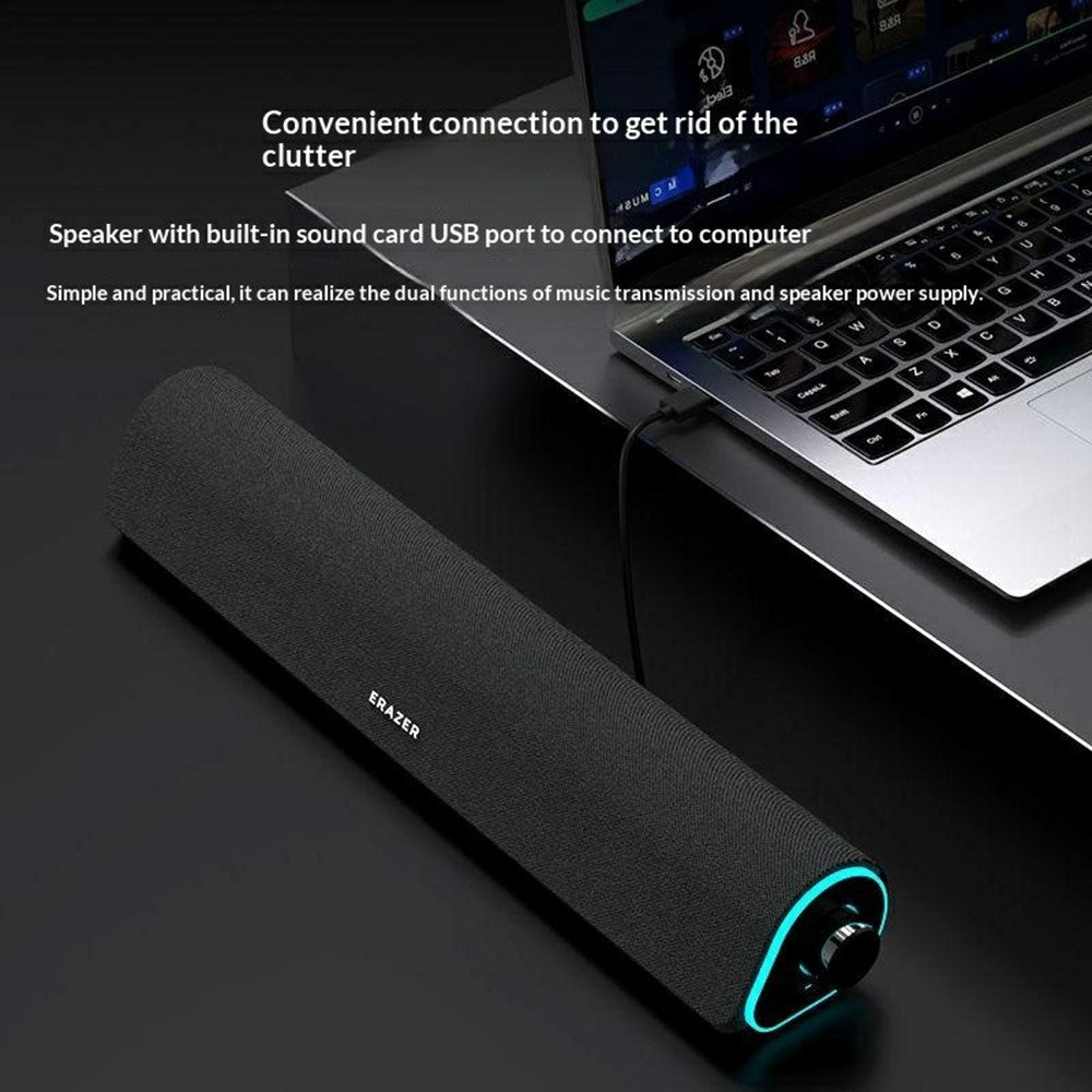 ERAZER W05 Desktop Gaming Speakers – RGB LED, Dual Driver, 8W Sound