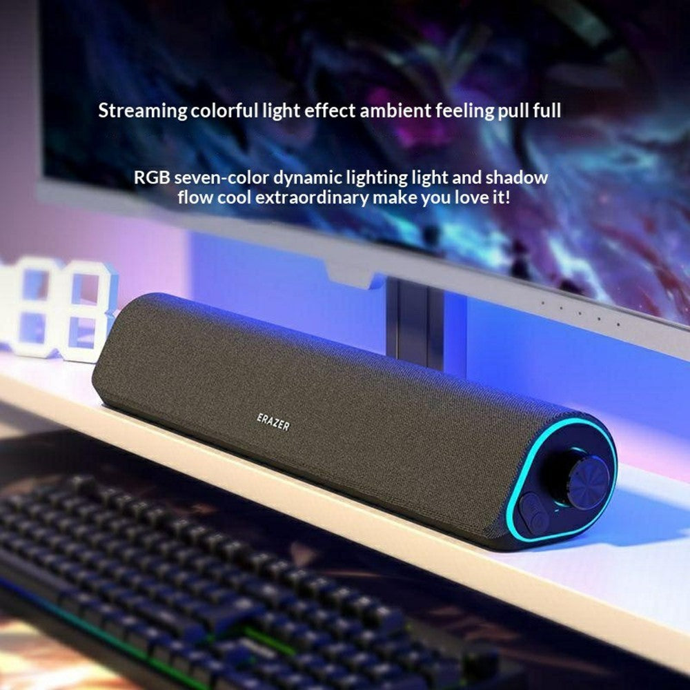 ERAZER W05 Desktop Gaming Speakers – RGB LED, Dual Driver, 8W Sound