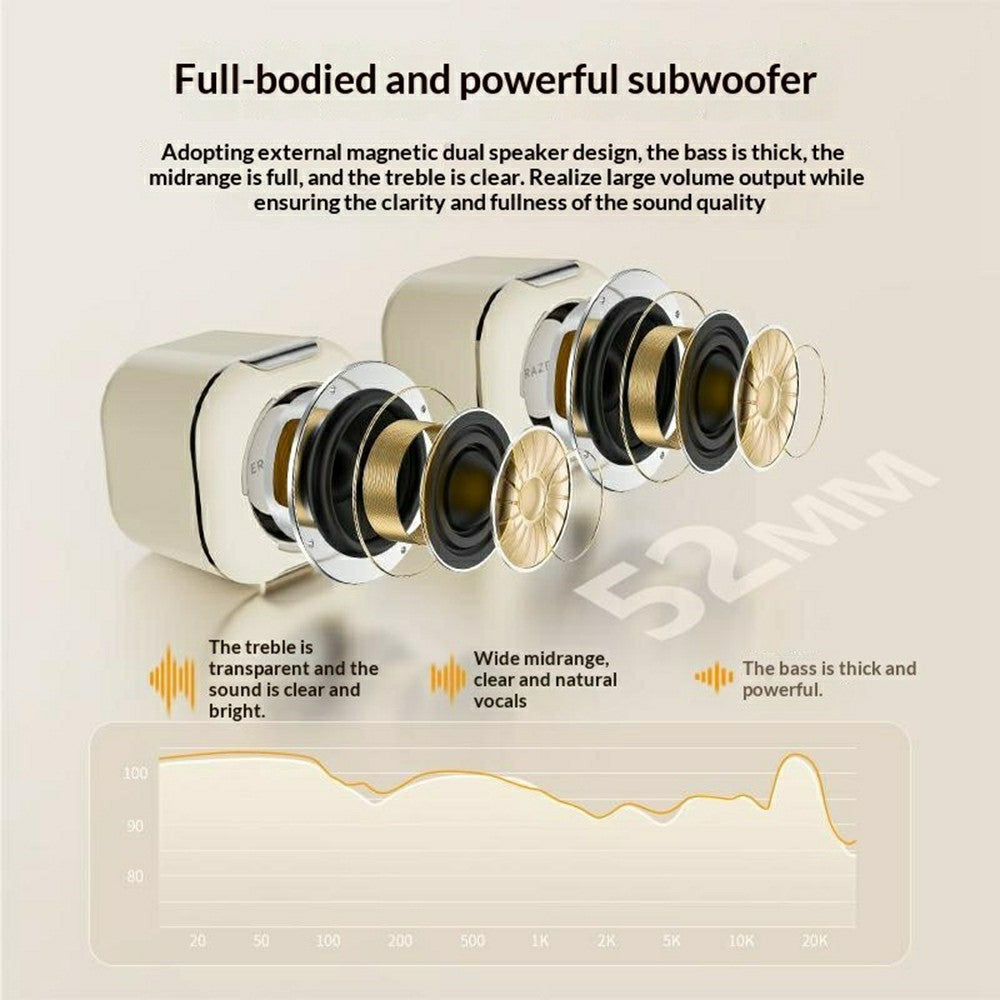 ERAZER A300 Desktop Computer Speakers – Compact Stereo Sound, USB Powered