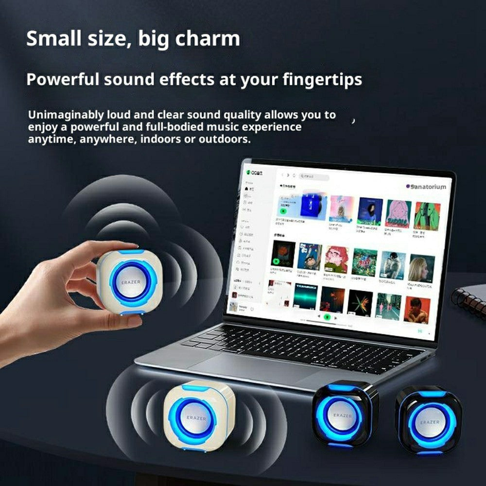 ERAZER A300Pro Desktop Computer Speakers – LED Lighting, USB Powered