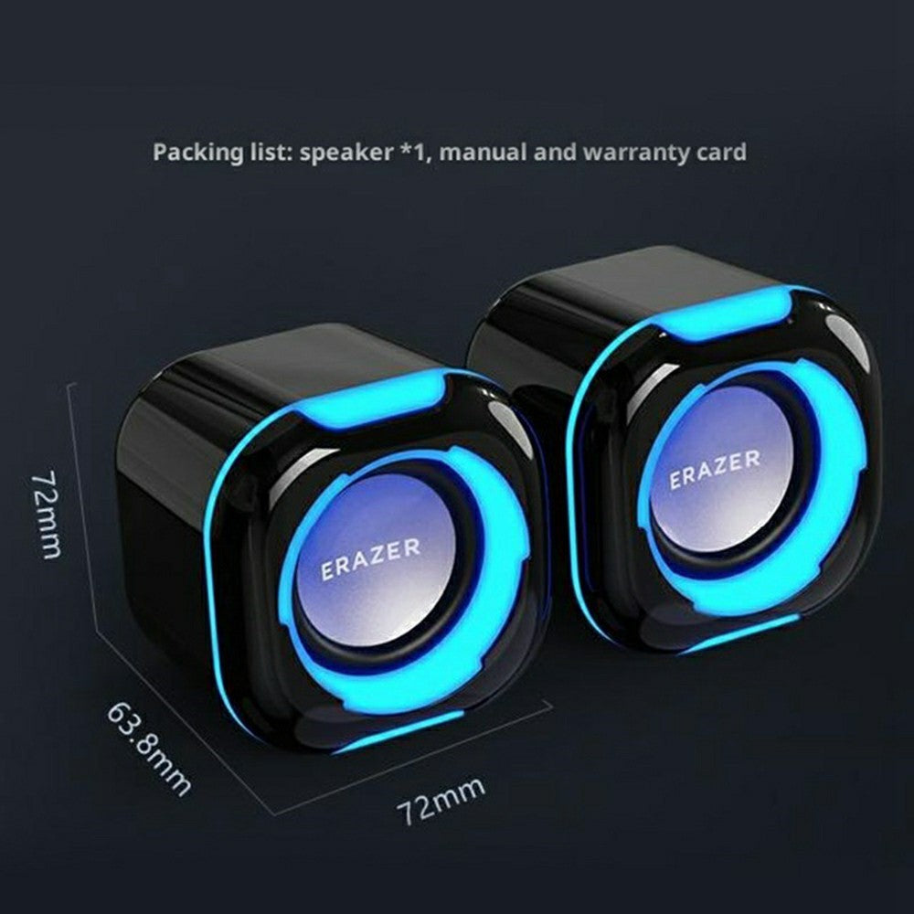 ERAZER A300Pro Desktop Computer Speakers – LED Lighting, USB Powered