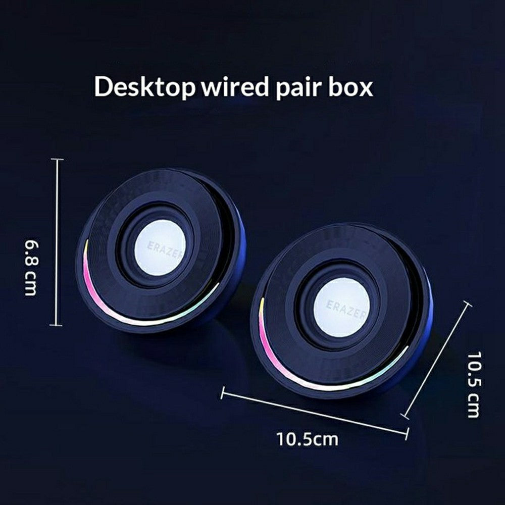 ERAZER A500 Desktop PC Speakers – RGB Light, 10W Bluetooth & USB