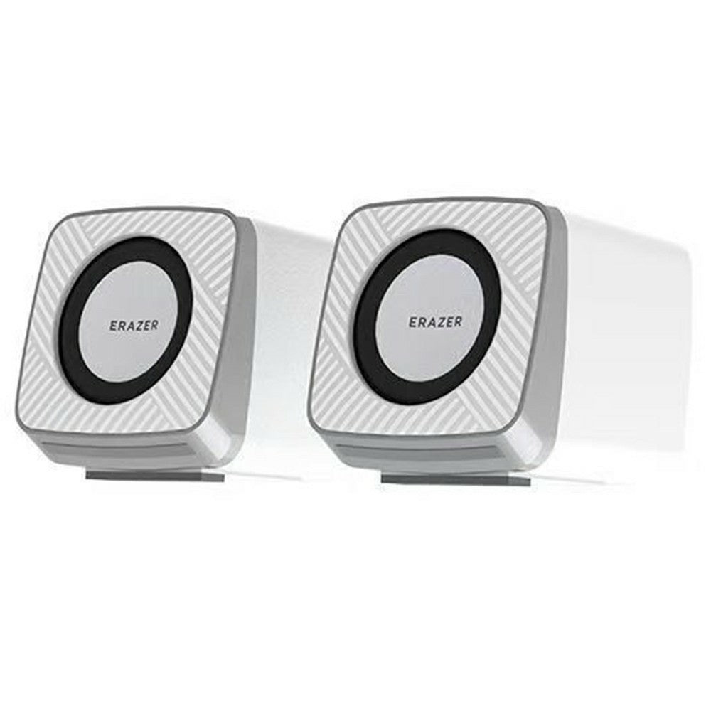 ERAZER A200 Desktop Computer Speakers – 7-Color LED, Metal Diaphragm
