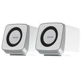 ERAZER A200 Desktop Computer Speakers – 7-Color LED, Metal Diaphragm