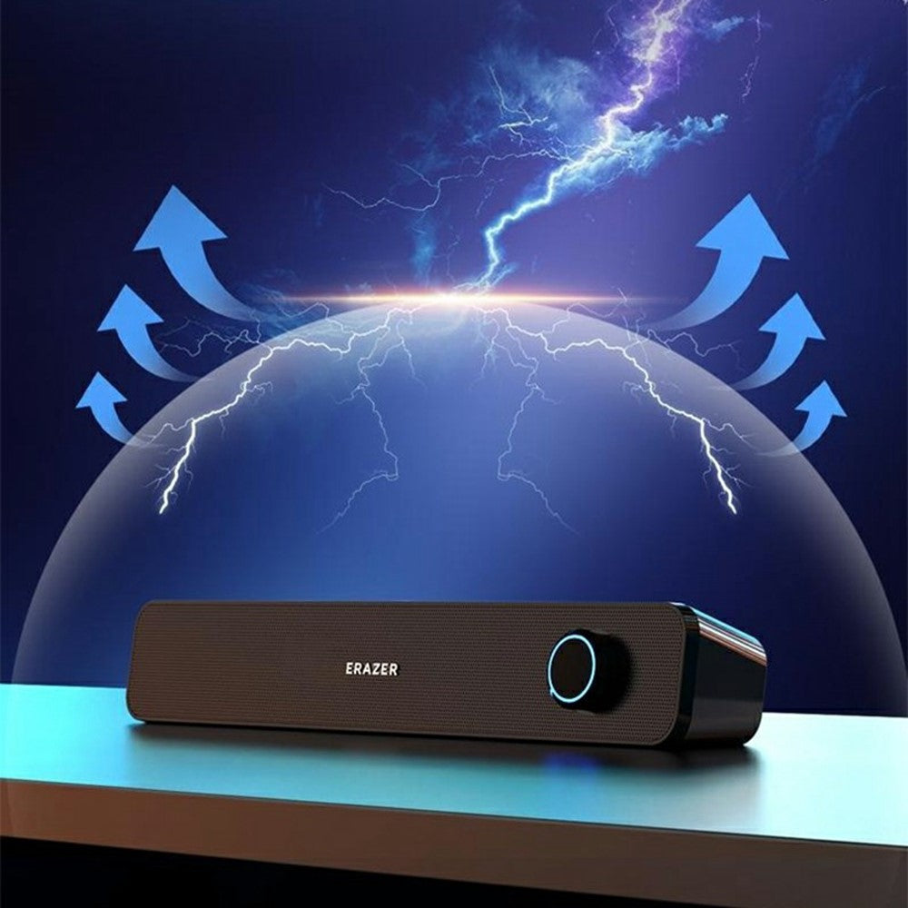 ERAZER A120 Dual-Channel Desktop PC Speakers – USB Plug-and-Play