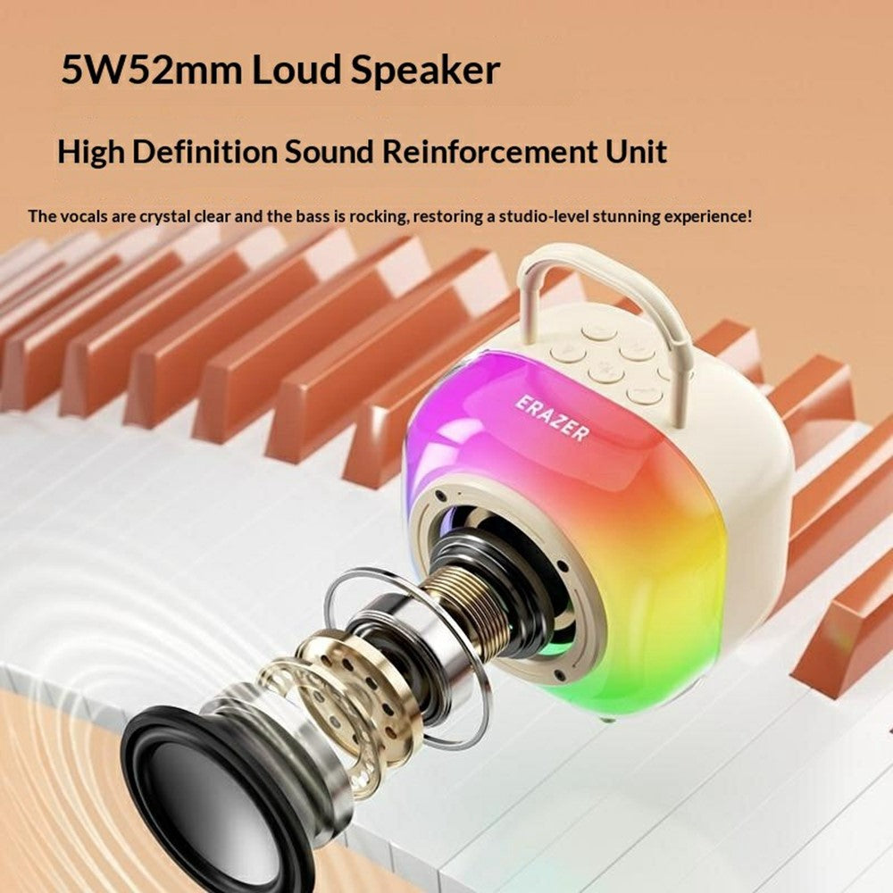 ERAZER K20 Wireless Karaoke Speaker – Dual Mic, RGB Light