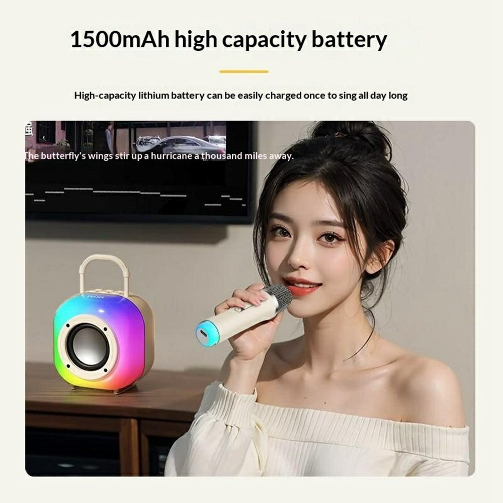 ERAZER K20 Wireless Karaoke Speaker – Dual Mic, RGB Light