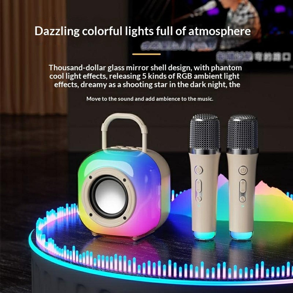 ERAZER K20 Wireless Karaoke Speaker – Dual Mic, RGB Light