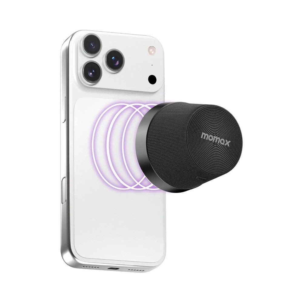 MOMAX 1-Vibe Magnetic Wireless Speaker – IPX7 Waterproof, RGB Light