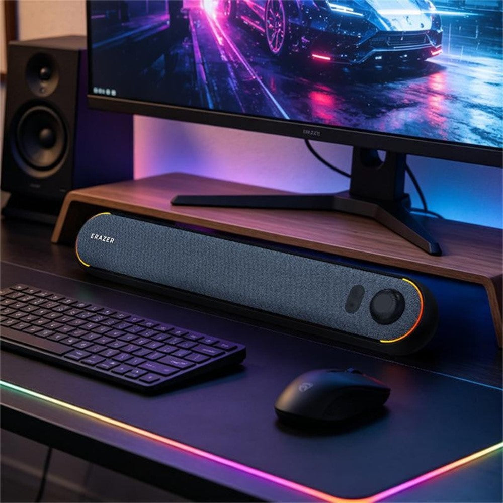 ERAZER W119 Desktop Soundbar – RGB Light, USB & Bluetooth 5.3