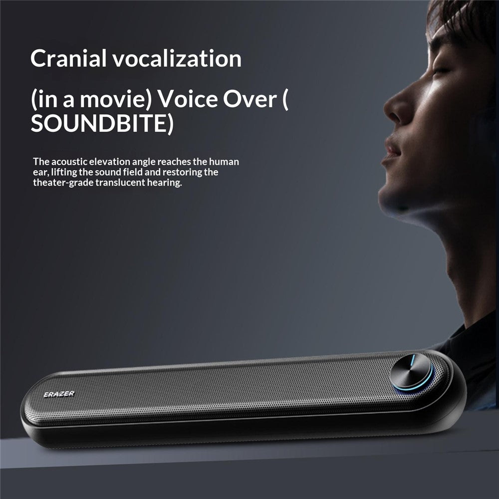 ERAZER W117 RGB Desktop Gaming Soundbar – USB & 3.5mm, Bluetooth 5.3