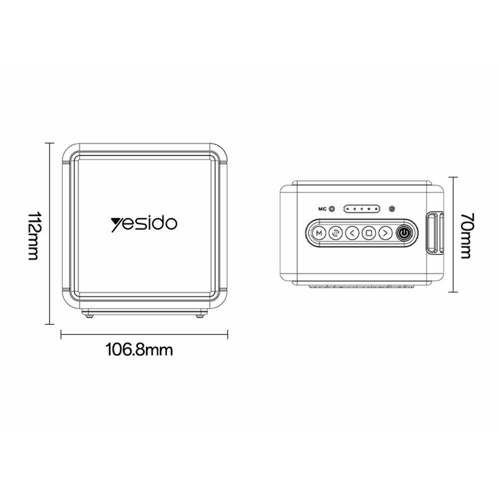 YESIDO YSW47 Waterproof Bluetooth Speaker – 30W Stereo Sound, IPX6