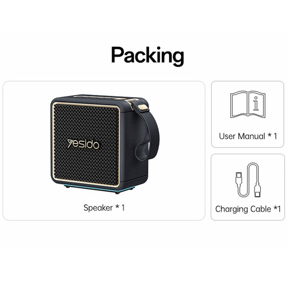 YESIDO YSW47 Waterproof Bluetooth Speaker – 30W Stereo Sound, IPX6