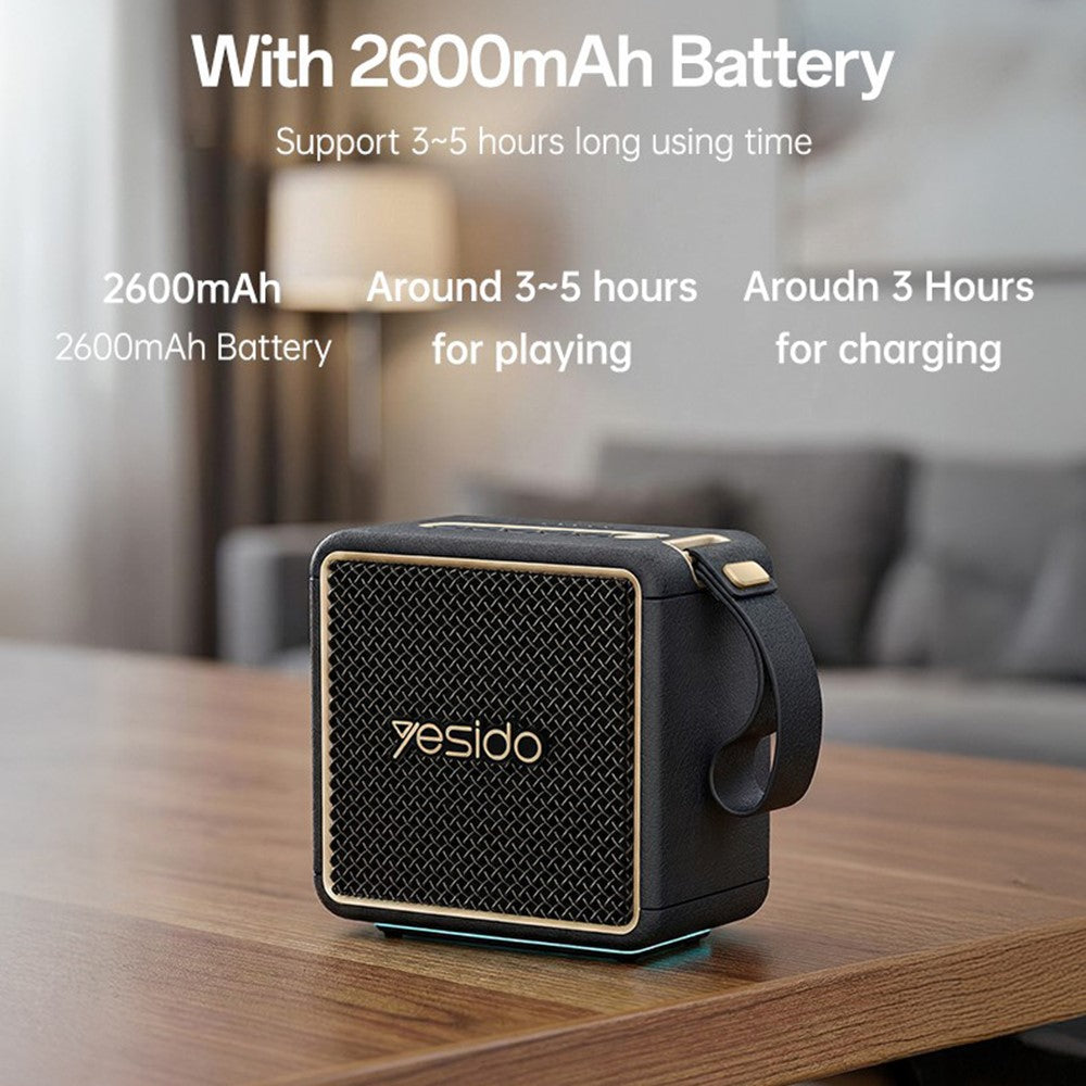 YESIDO YSW47 Waterproof Bluetooth Speaker – 30W Stereo Sound, IPX6