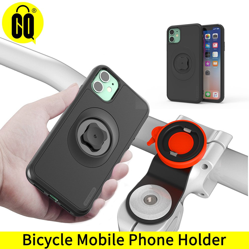 Mountain Bike Bicycle Handlebar Phone Bracket with Shockproof Phone Shell for iPhone 8/7 4.7 inch