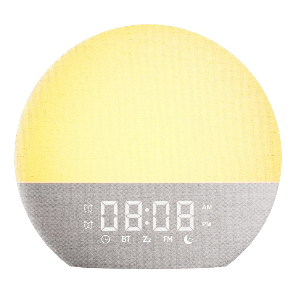 Sunrise Alarm Clock Bluetooth Speaker – White Noise, FM Radio & Night Light