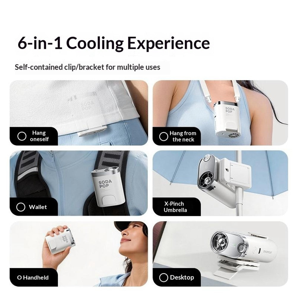 MOMAX IF23 6-in-1 Wearable Clip Fan