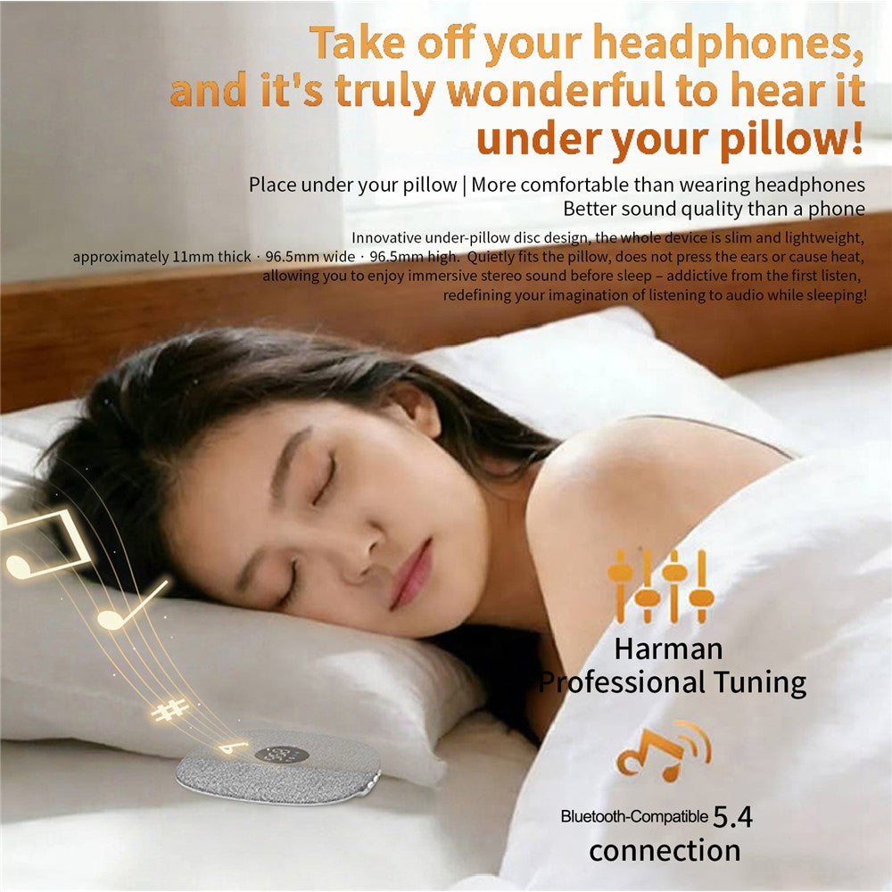 Bone Conduction Under-Pillow Sleep Speaker – Ultra-Thin Sound Disc