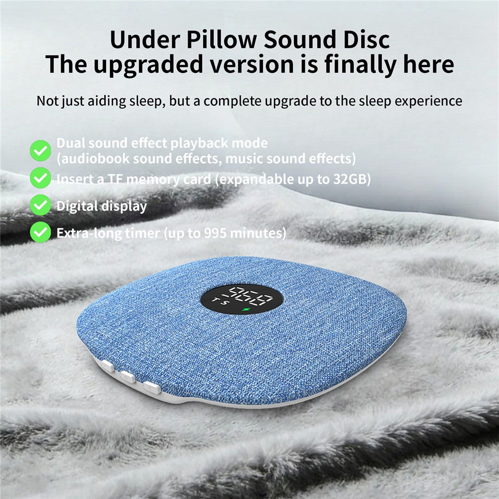 Bone Conduction Under-Pillow Sleep Speaker – Ultra-Thin Sound Disc