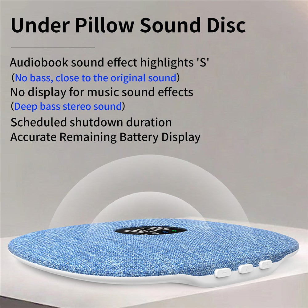Bone Conduction Under-Pillow Sleep Speaker – Ultra-Thin Sound Disc
