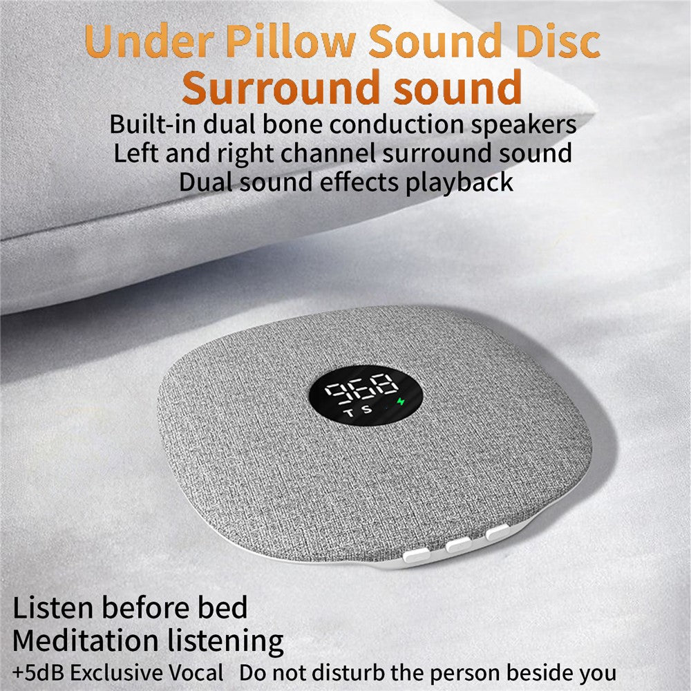Bone Conduction Under-Pillow Sleep Speaker – Ultra-Thin Sound Disc