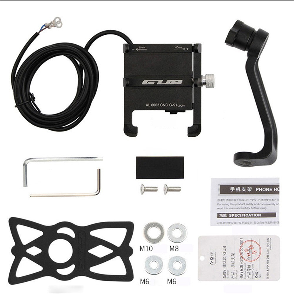 GUB G-91 Road Bike Phone Mount Stable Holder Bicycle Electric Motorcycle Scooter Phone Fixed Bracket