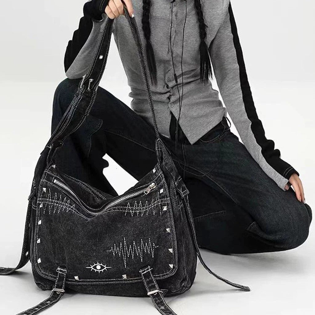 Large capacity denim bag