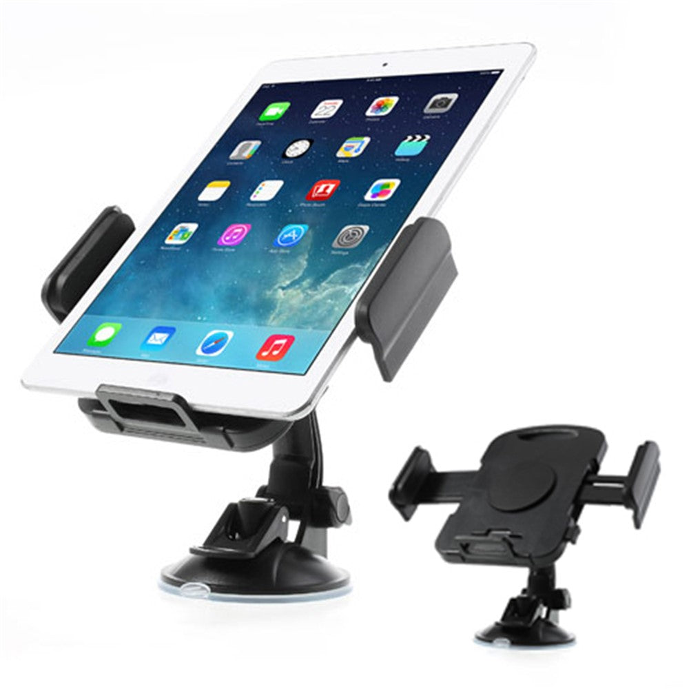 Black Universal 360 Degree Rotating Sucker Car Tablet Holder 7-11 inch Tablet Bracket