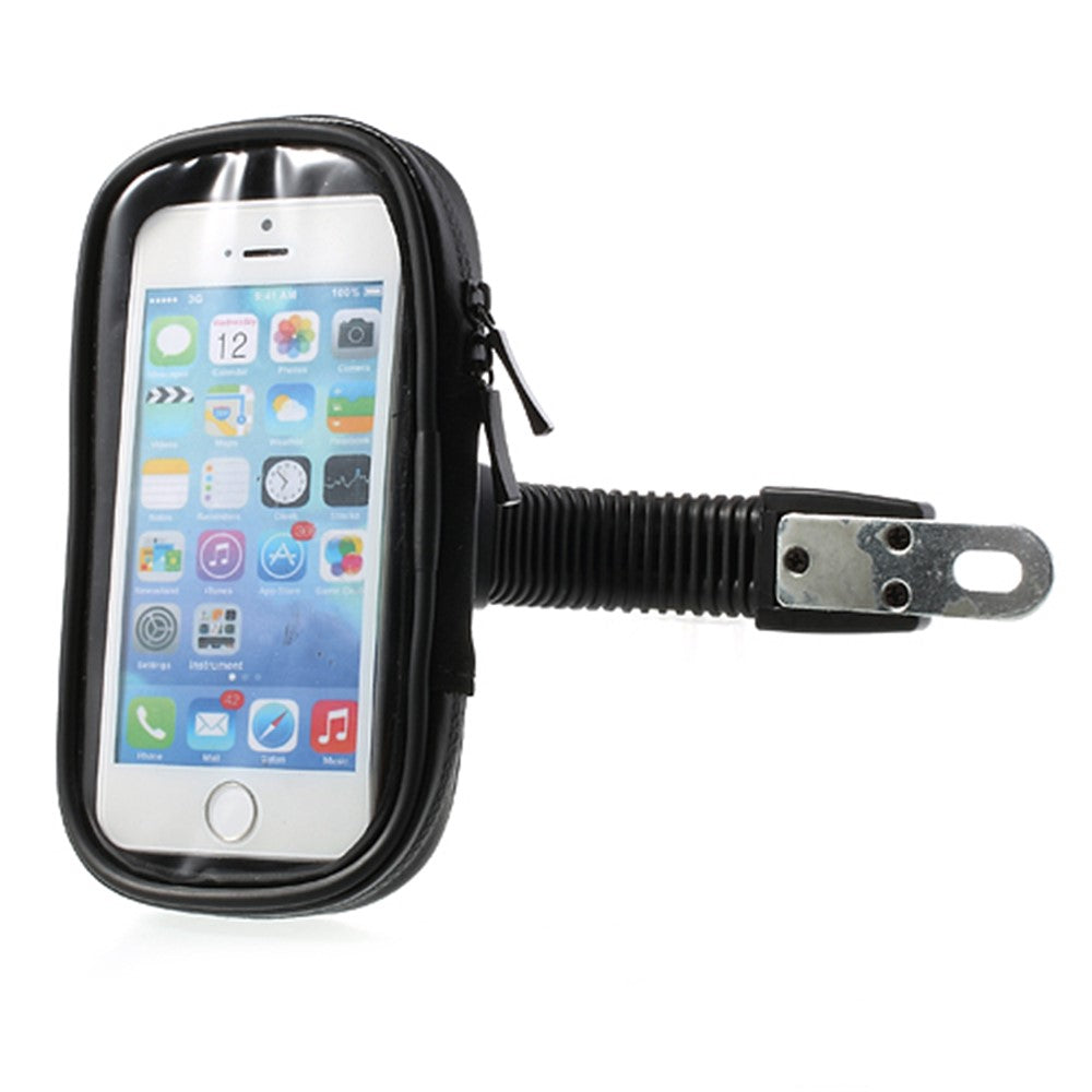 360 Degree Rotation Motorcycle Rearview Mirror Holder w/ Waterproof Phone Case, Size: 14.5 x 7.5cm