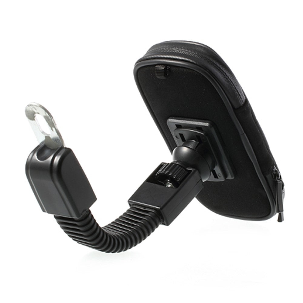 360 Degree Rotation Motorcycle Rearview Mirror Holder w/ Waterproof Phone Case, Size: 14.5 x 7.5cm