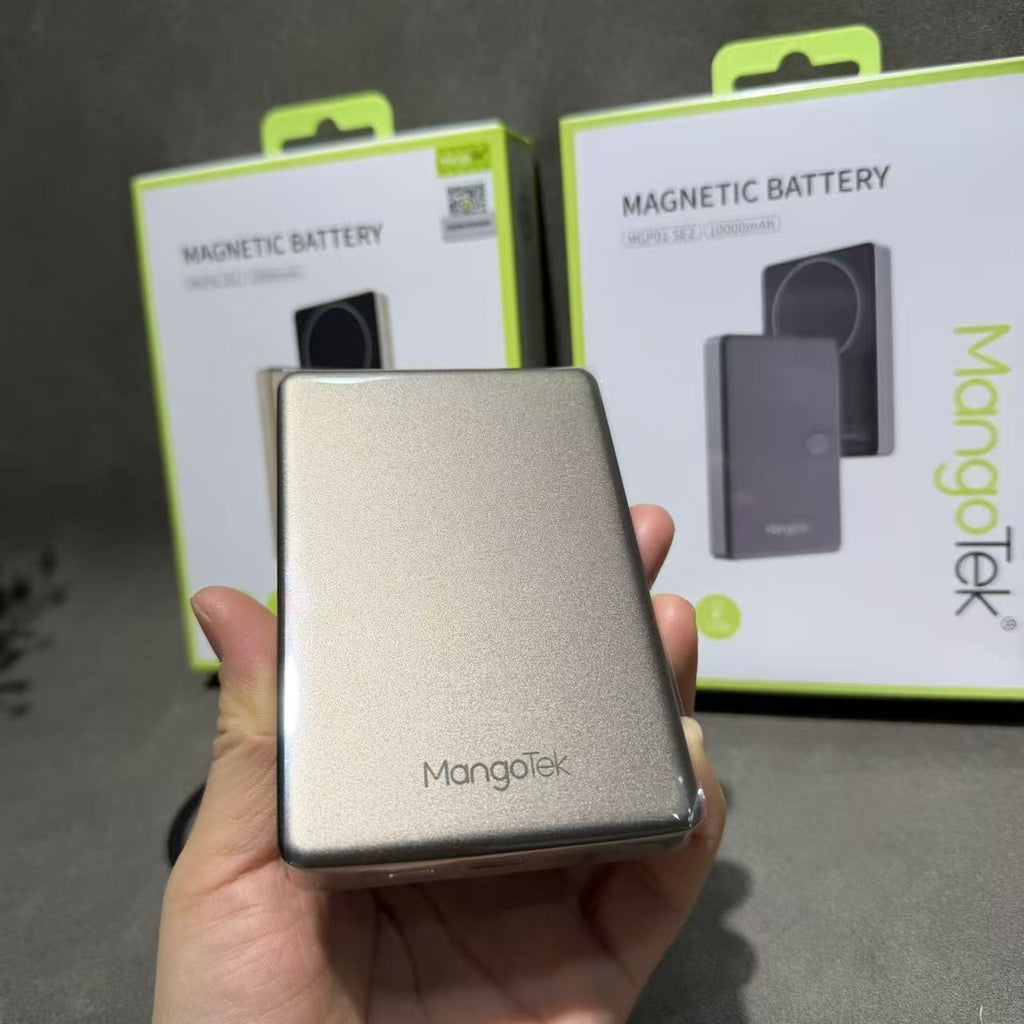 MangoTek magnetic wireless charging power bank 5000mAh, magnetic power bank 10000mAh