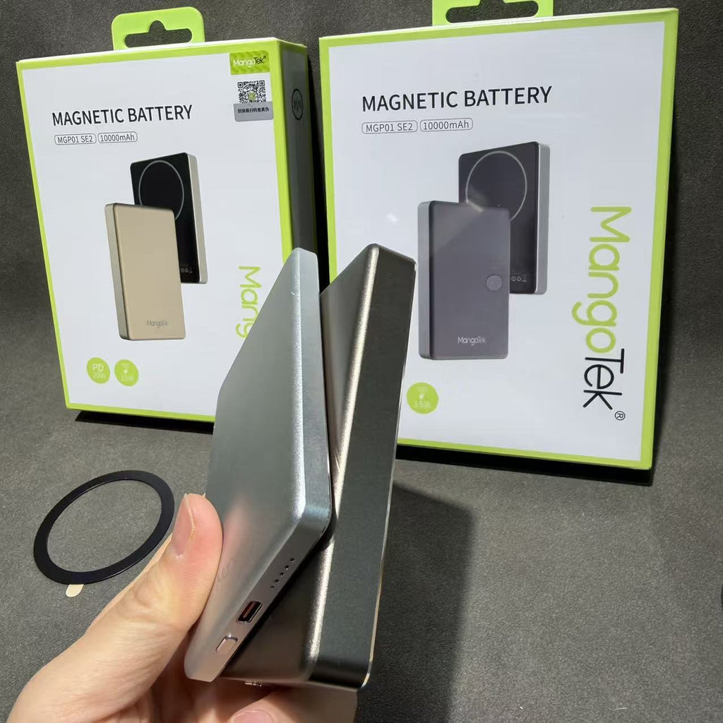 MangoTek magnetic wireless charging power bank 5000mAh, magnetic power bank 10000mAh