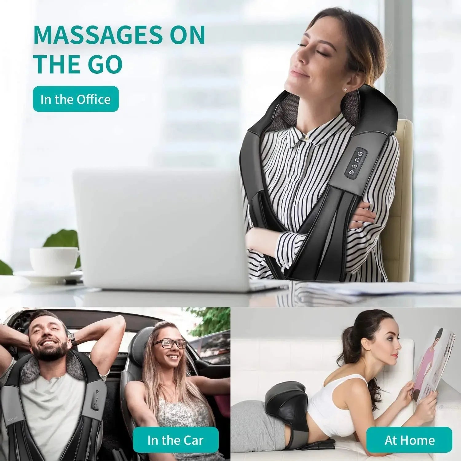Deep kneading electric massage shawl neck massager