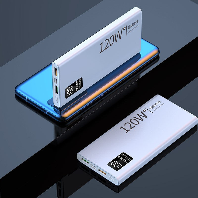 120W super fast charging, 20,000mAh power bank, built-in cable, ultra-thin portable power bank