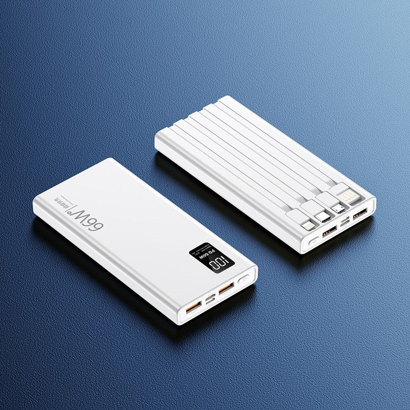 120W super fast charging, 20,000mAh power bank, built-in cable, ultra-thin portable power bank