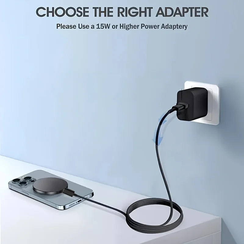 VIKEFON 15W Magnetic Wireless Charger Phone Pad For Magsafe iPhone 17-12 Pro Max Airpods 4 Pro Magnet Fast Charging Station