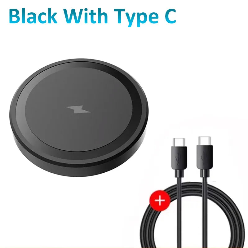 VIKEFON 15W Magnetic Wireless Charger Phone Pad For Magsafe iPhone 17-12 Pro Max Airpods 4 Pro Magnet Fast Charging Station
