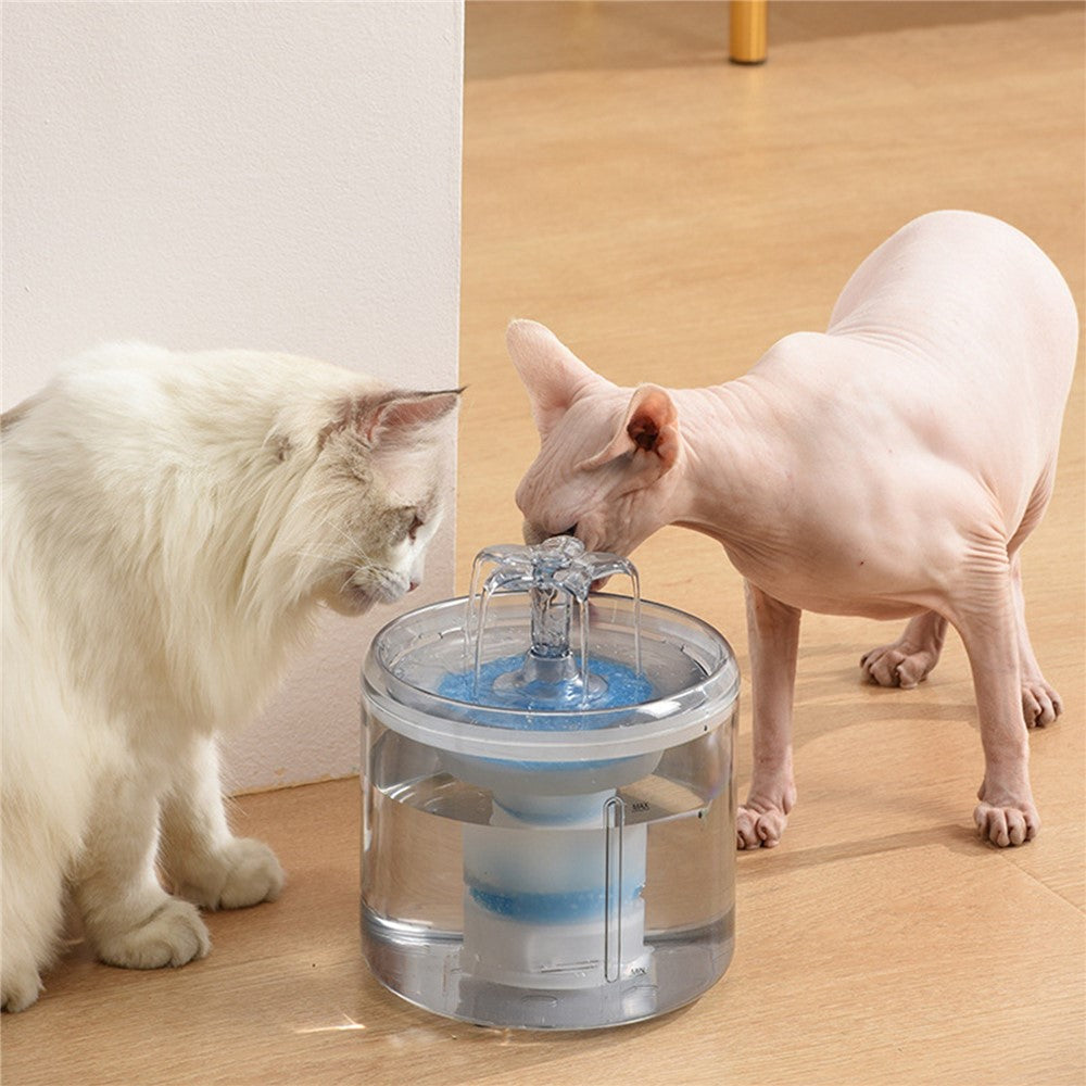 2.6L/88oz Cat Water Fountain Pet Water Fountain Transparent Automatic Cat Water Dispenser Pet Supply