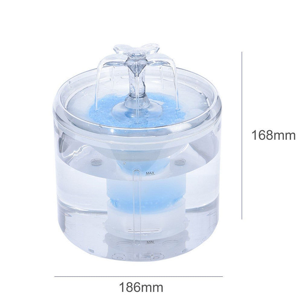 2.6L/88oz Cat Water Fountain Pet Water Fountain Transparent Automatic Cat Water Dispenser Pet Supply