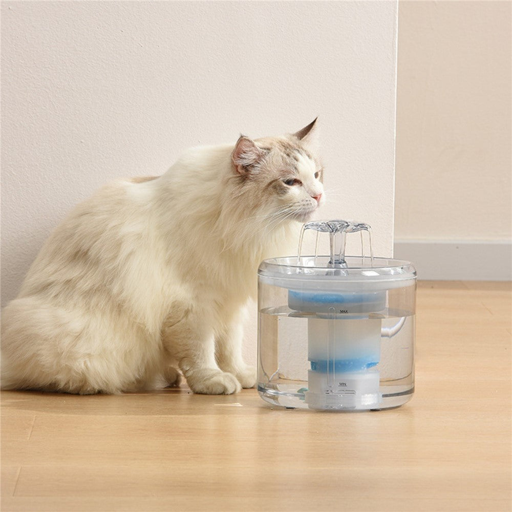 2.6L/88oz Cat Water Fountain Pet Water Fountain Transparent Automatic Cat Water Dispenser Pet Supply