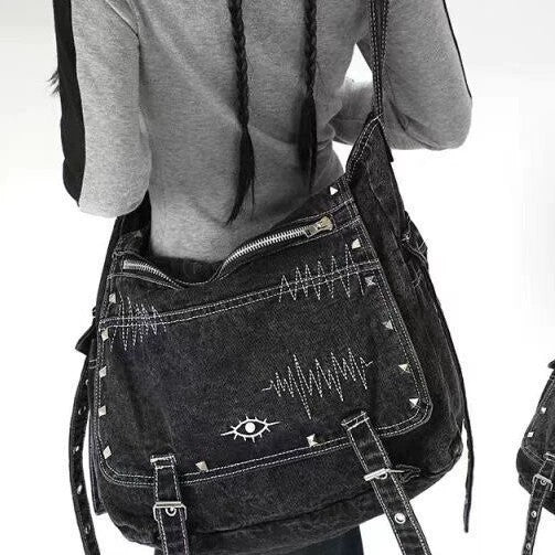 Large capacity denim bag