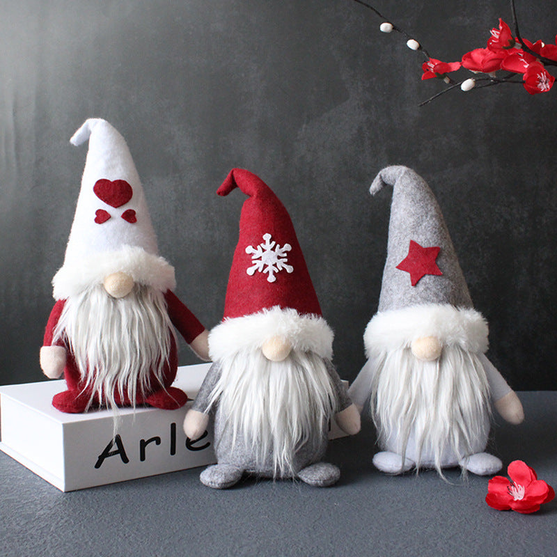 Creative Hooded Faceless Doll Holiday Santa Claus Plush Decoration Ornaments